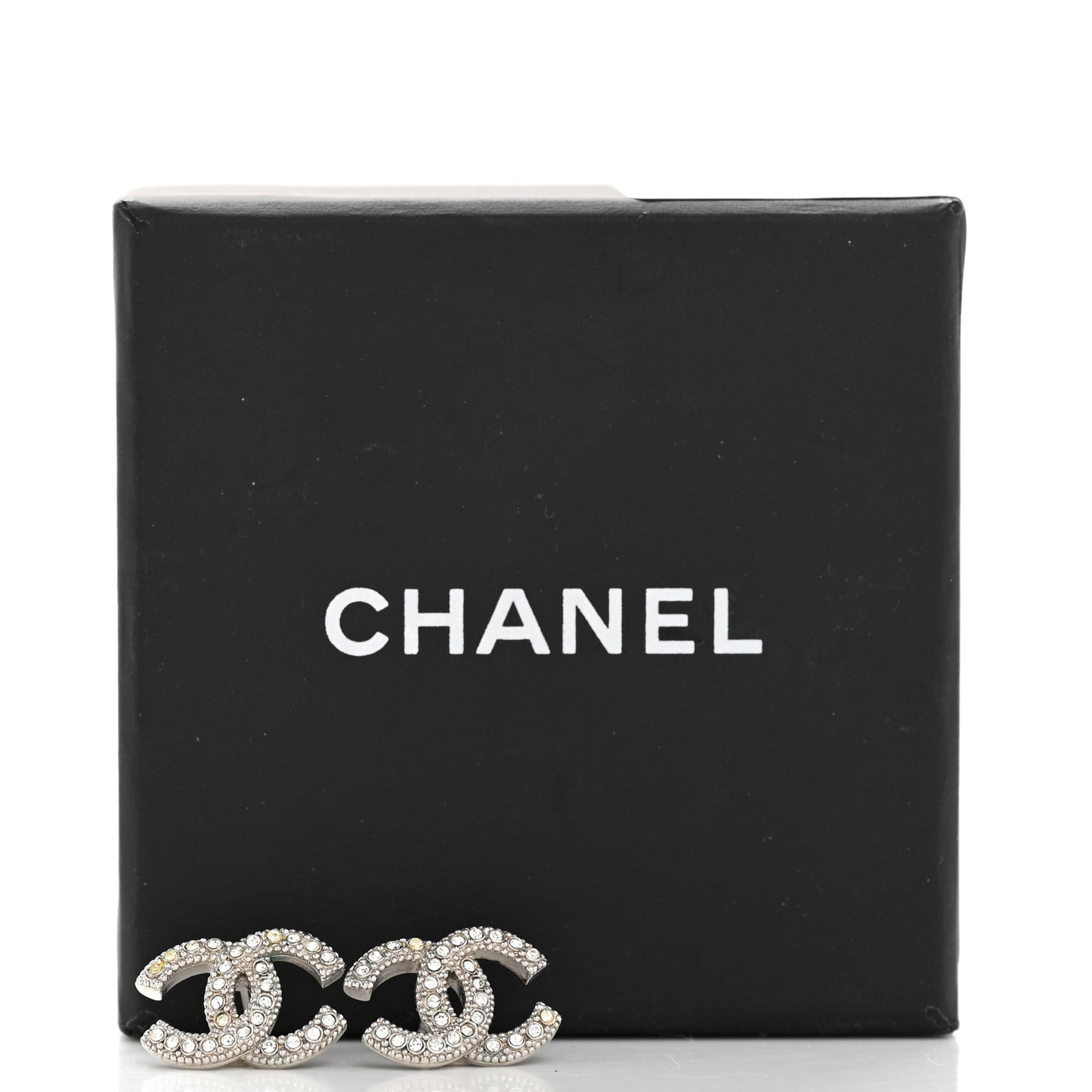 Crystal CC Earrings Silver