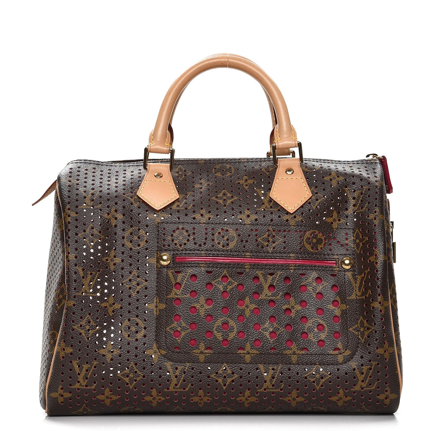 Monogram Perforated Speedy 30 Fuchsia
