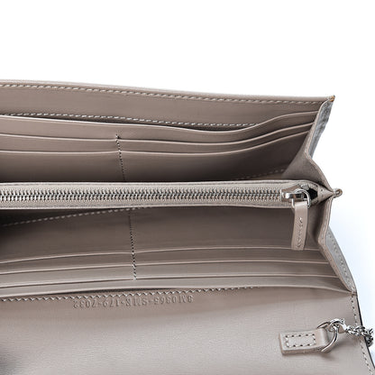 Fendi Vitello Liberty Century Lucido By The Way Continental Wallet On Chain Tortora 4 of 9