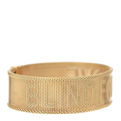 Gucci 18K Yellow Gold Mesh Love Is Blind Bracelet 5 of 8