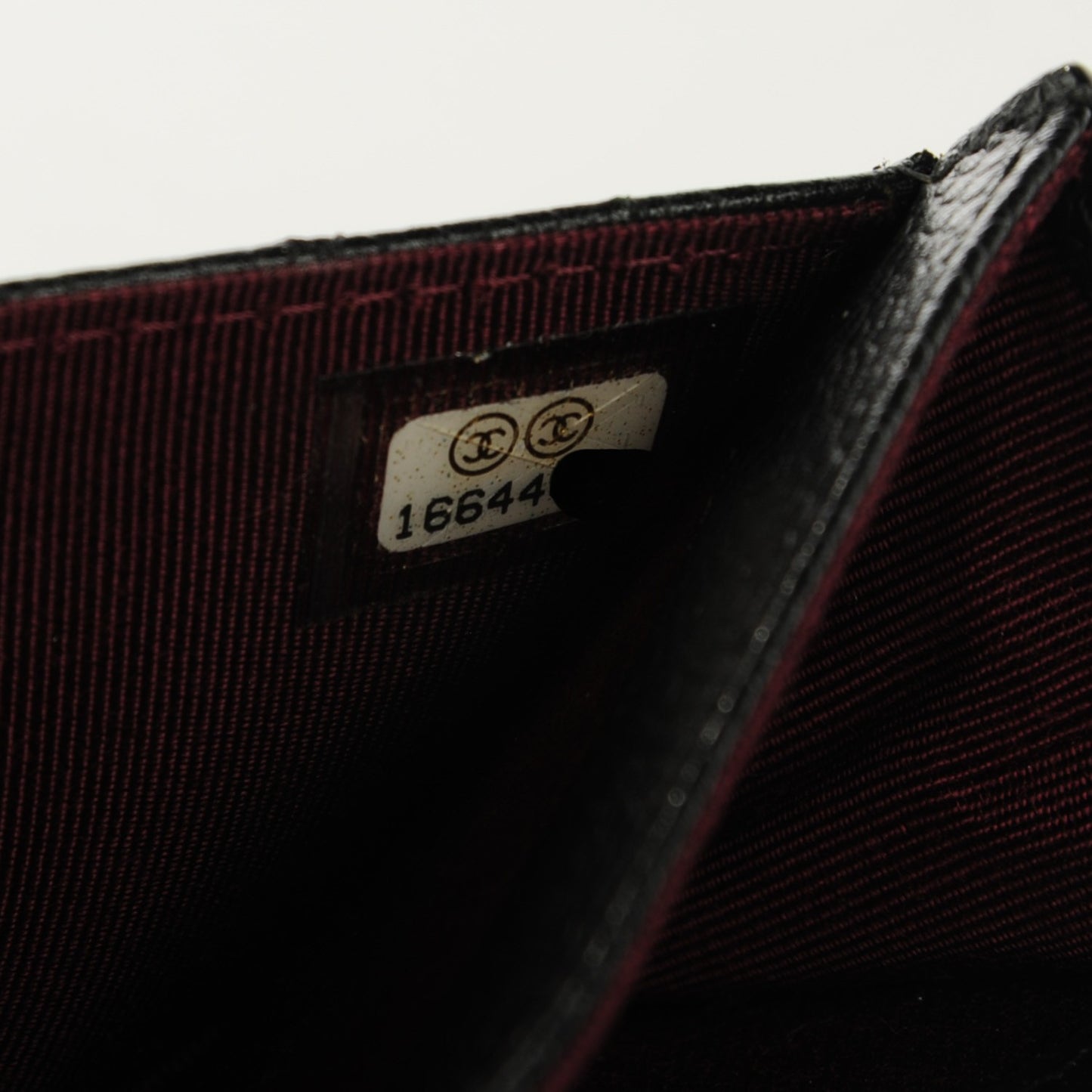 Caviar Quilted Flap Card Holder Black