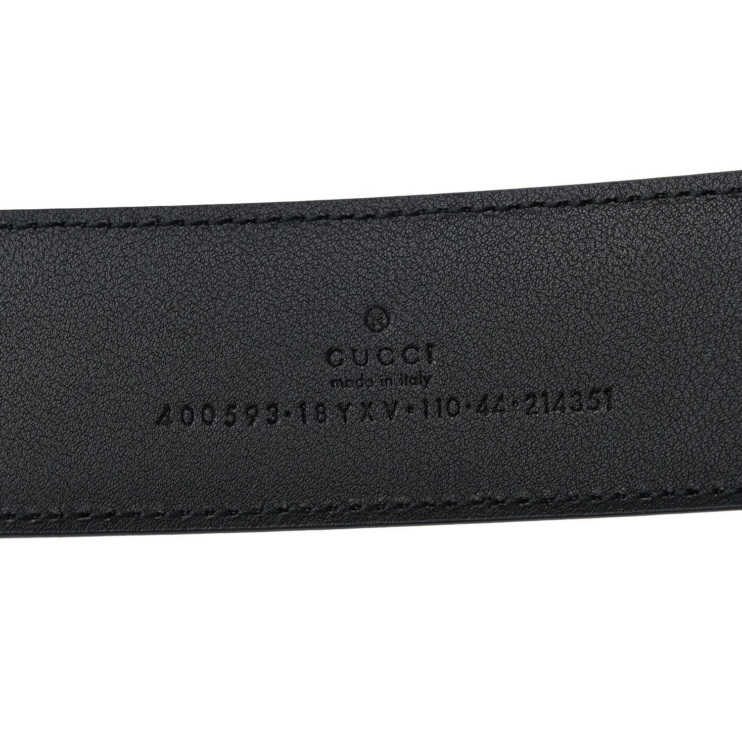 Gucci Azalea Calfskin Enamel Monochrome Double G 40mm Belt 110 44 Black 3 of 5