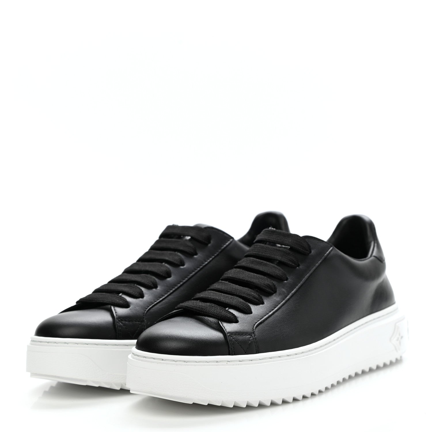 Louis Vuitton Calfskin Time Out Sneakers 38 Black 3 of 9