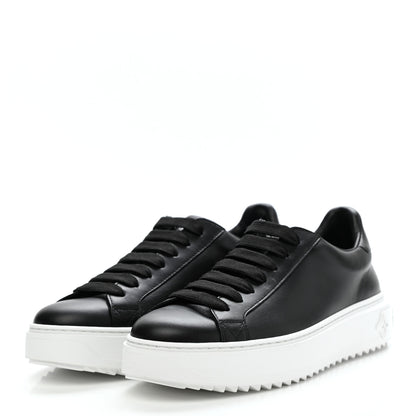 Louis Vuitton Calfskin Time Out Sneakers 38 Black 3 of 9