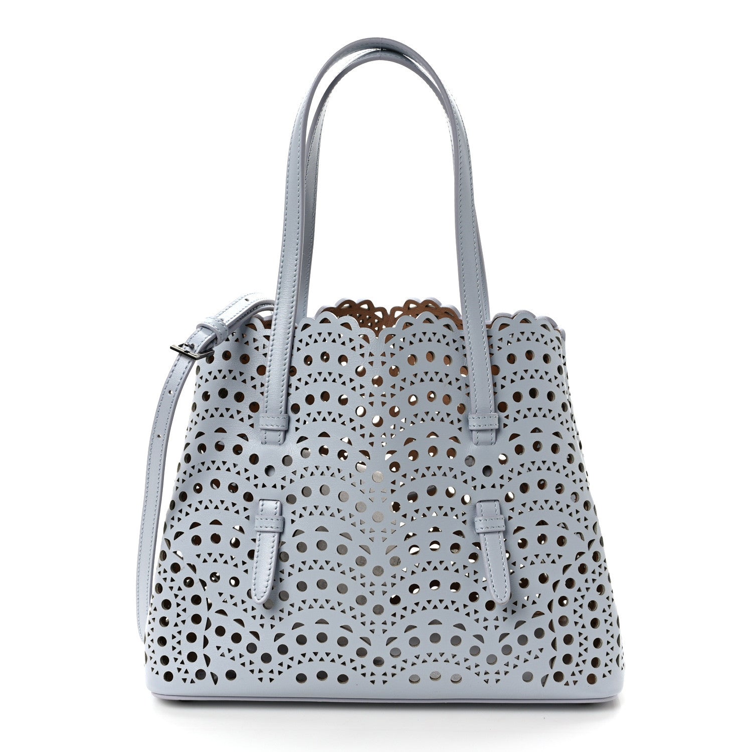 Alaia Calfskin Vienne Wave Mina 25 Bag Nuage 3 of 11