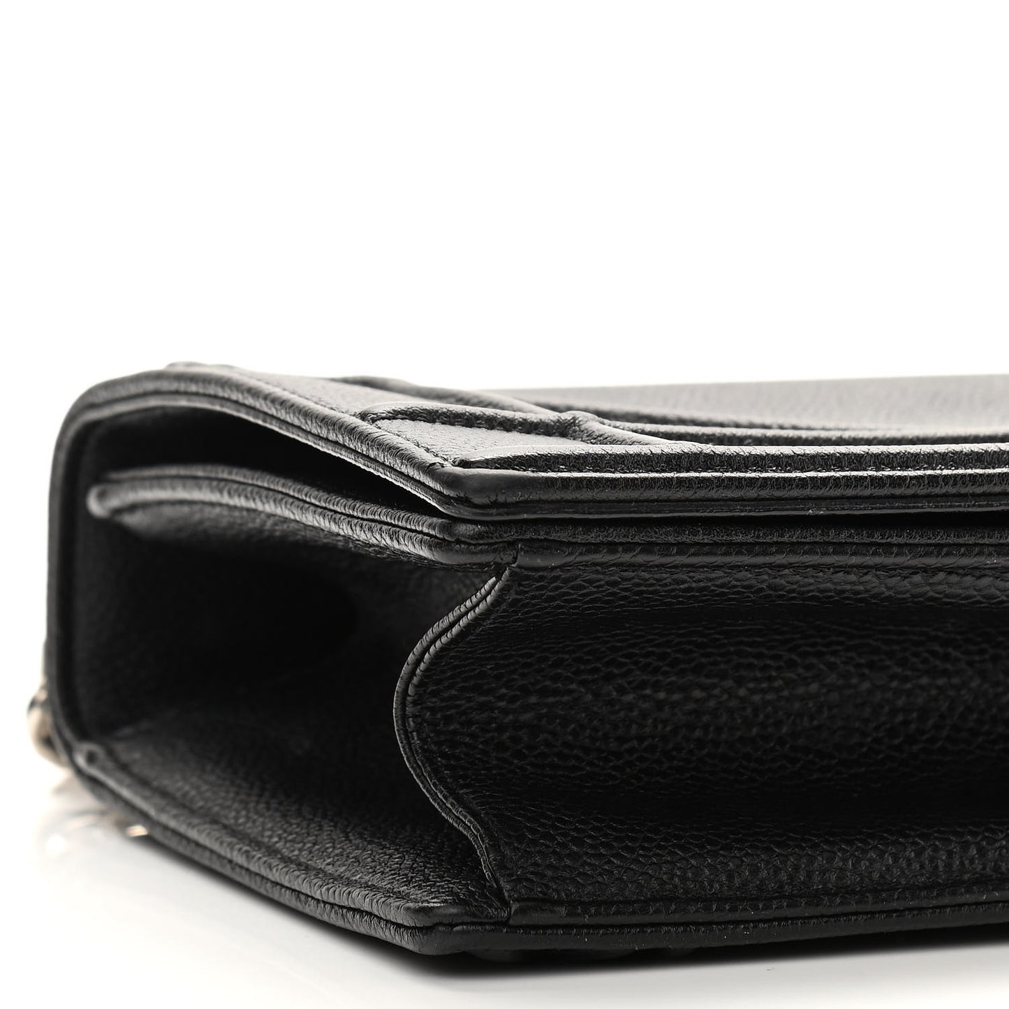 Grained Calfskin Medium Diorama Flap Bag Black