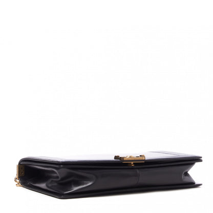 Chanel Glazed Calfskin Large Boy Flap Black 4 of 9