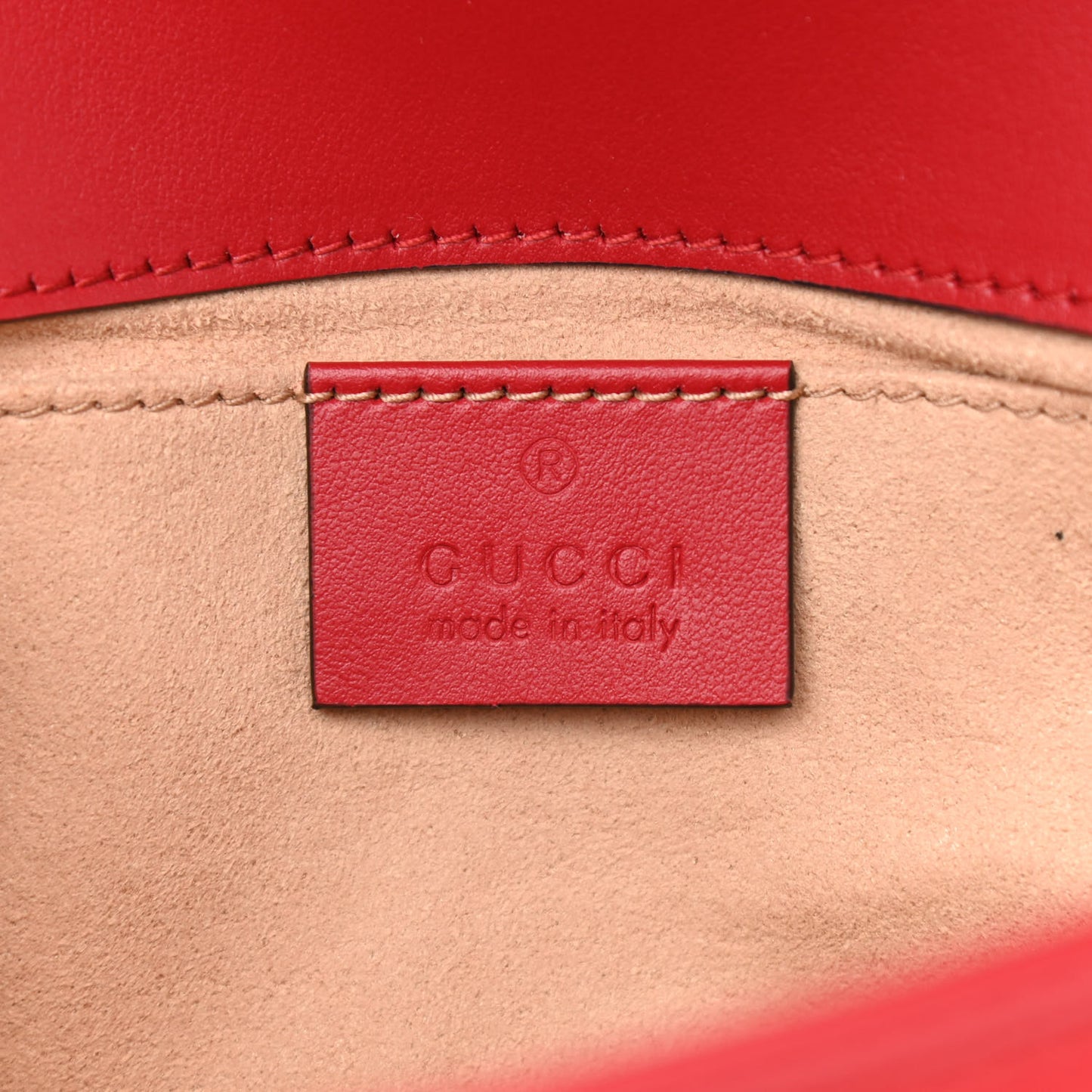 Calfskin Matelasse Mini GG Marmont Shoulder Bag Hibiscus Red