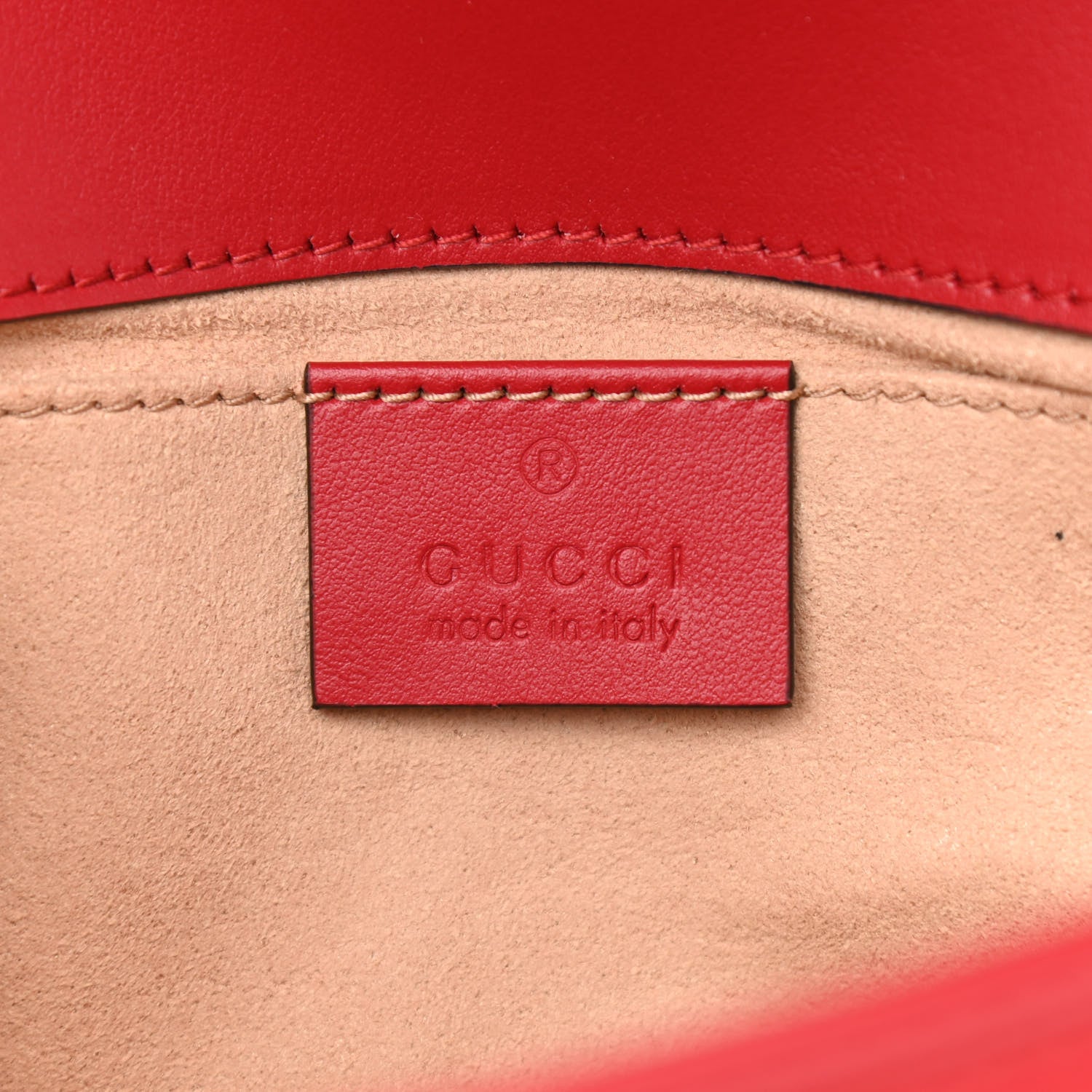 Gucci Calfskin Matelasse Mini GG Marmont Shoulder Bag Hibiscus Red 8 of 10