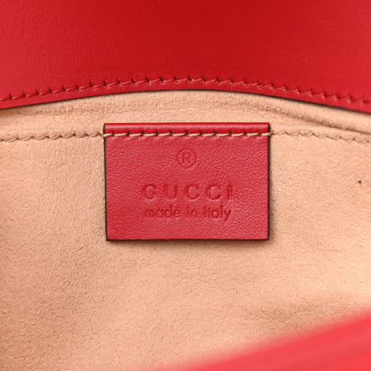 Gucci Calfskin Matelasse Mini GG Marmont Shoulder Bag Hibiscus Red 8 of 10