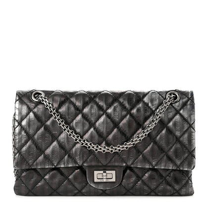 Chanel Metallic Calfskin Striped 2.55 Reissue 226 Flap Black 1 of 9