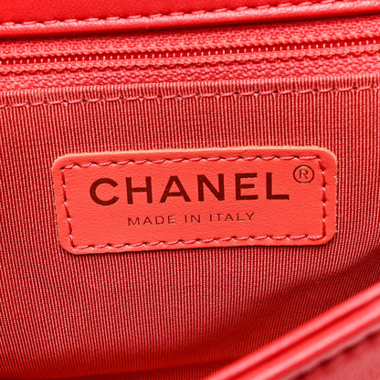 Chanel Lambskin Quilted Studded Beauty Begins Flap Red 6 of 10