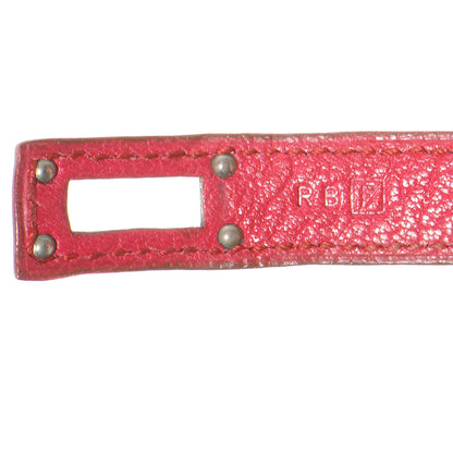 Hermes Chevre Mysore Kelly Double Tour Bracelet Small Fuchsia 4 of 6