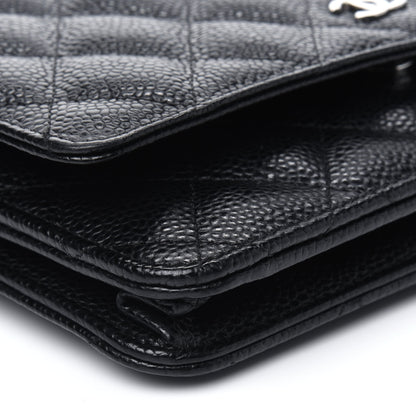 Chanel Caviar Quilted Wallet On Chain WOC Black 10 of 14