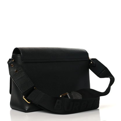 Burberry Grainy Calfskin Vintage Check Note Crossbody Bag Black 3 of 11