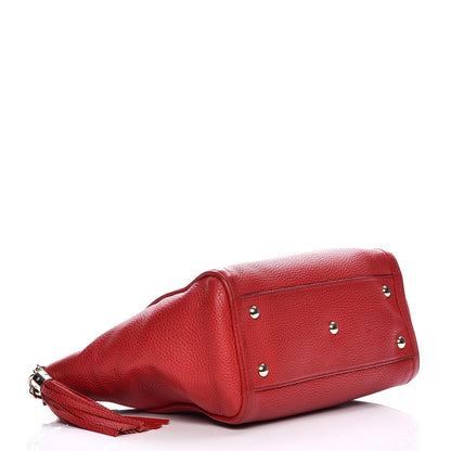 Gucci Pebbled Calfskin Small Soho Top Handle Bag Red 5 of 17
