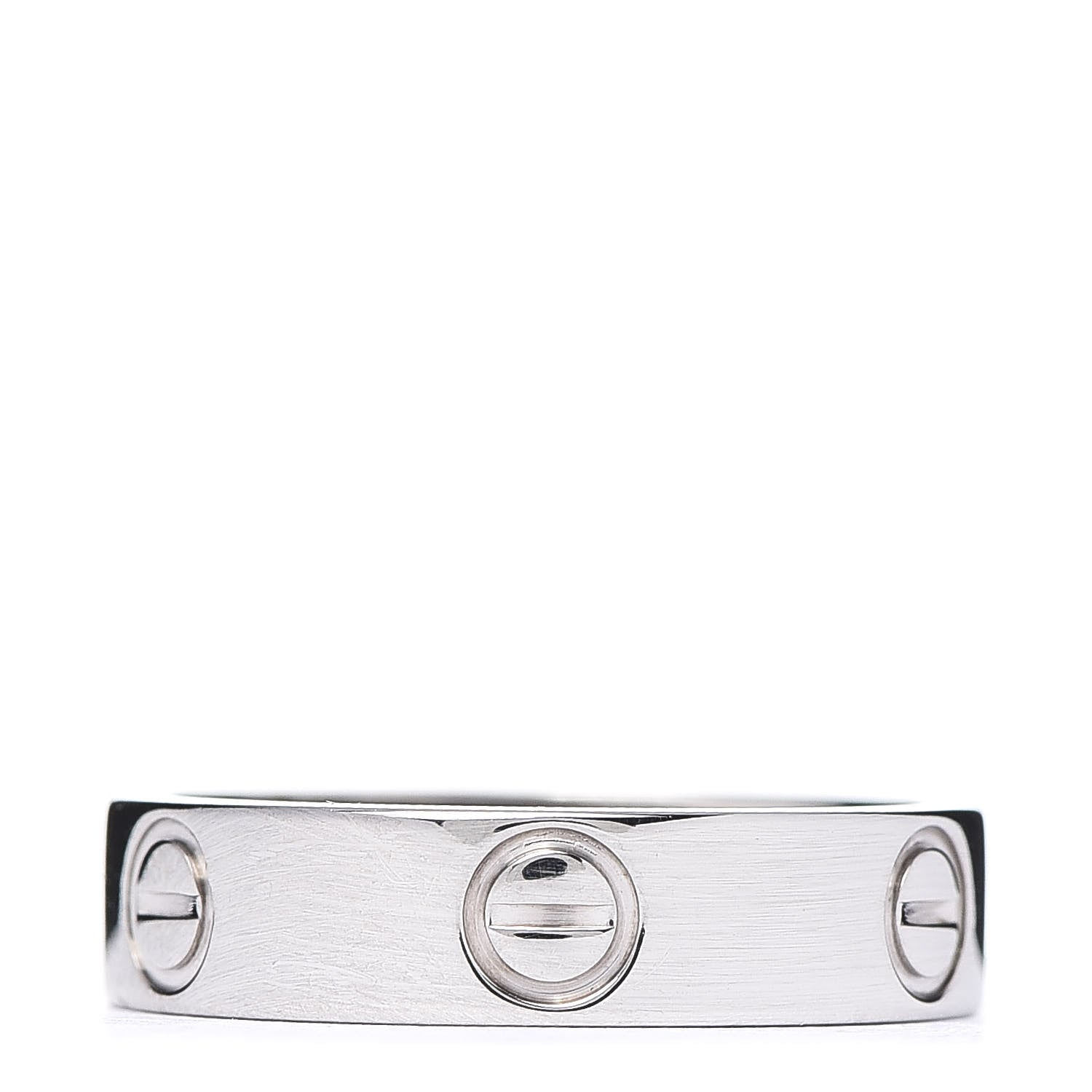 Cartier 18K White Gold 5.5mm LOVE Ring 55 7.25 1 of 6