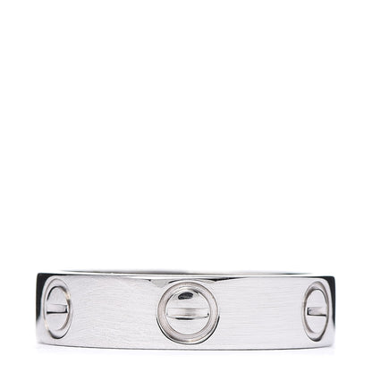 Cartier 18K White Gold 5.5mm LOVE Ring 55 7.25 1 of 6