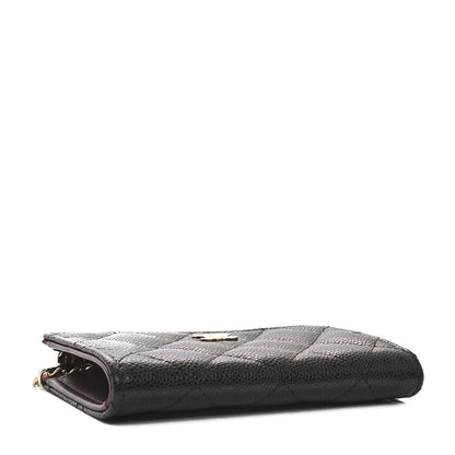 Chanel Caviar Quilted Zipped Key Holder Case Black 4 of 9