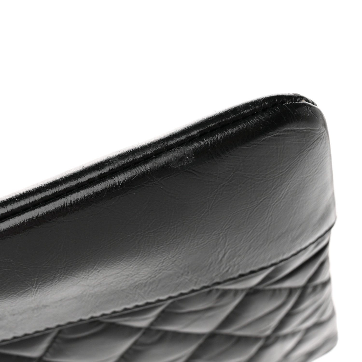 Chanel Aged Calfskin Quilted Medium Gabrielle Cosmetic Case Black 10 of 11