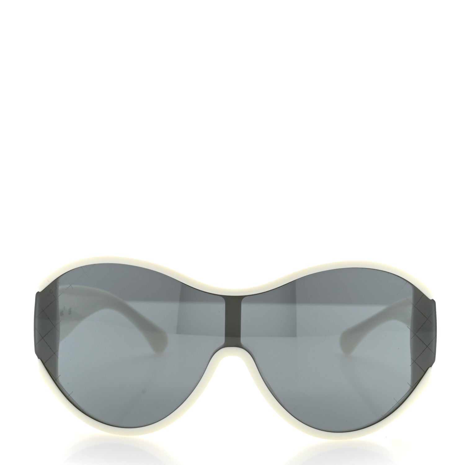Chanel Acetate Shield Sunglasses 71476-A White 2 of 8