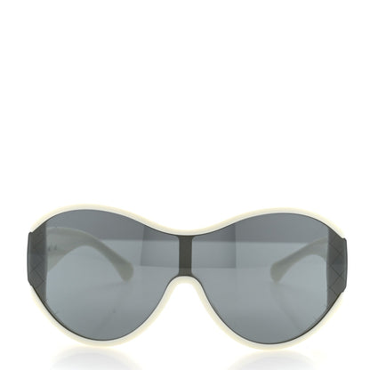 Chanel Acetate Shield Sunglasses 71476-A White 2 of 8