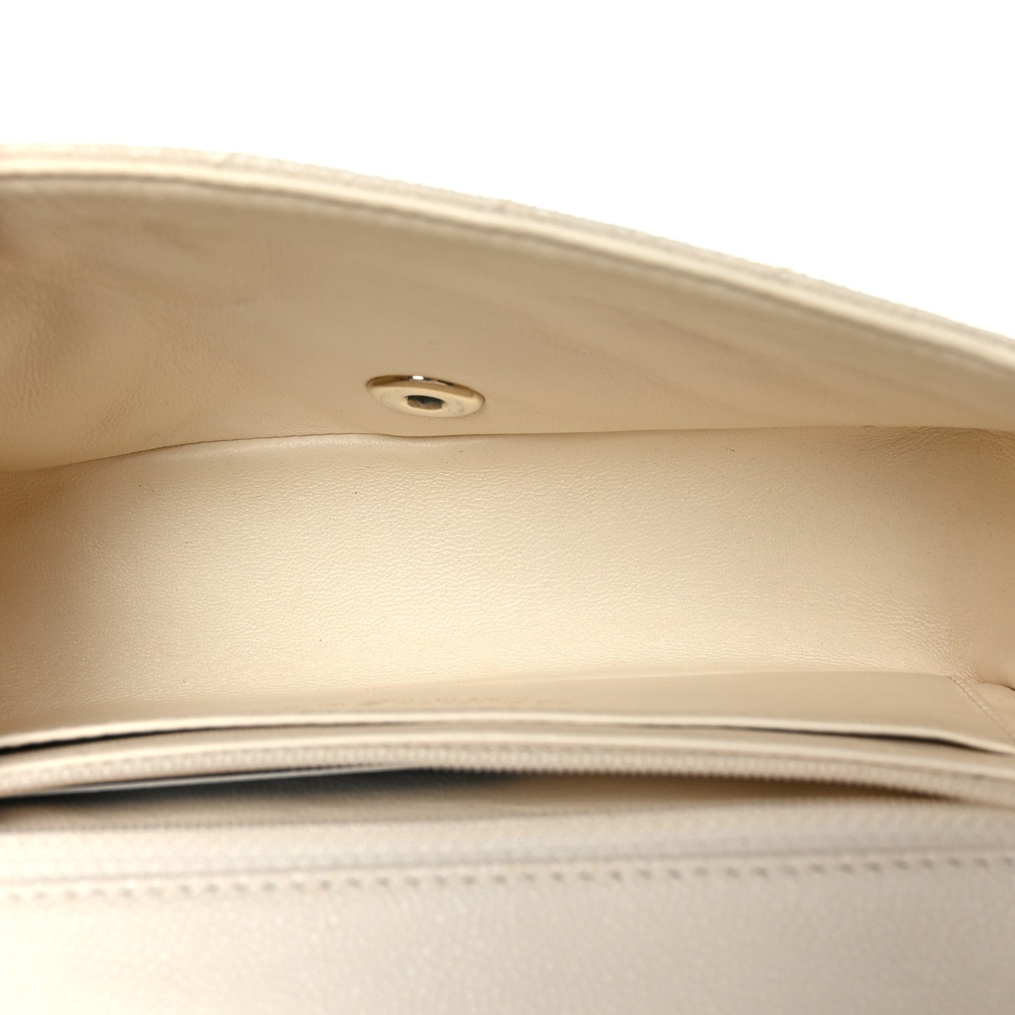 Caviar Quilted Mini Rectangular Flap White