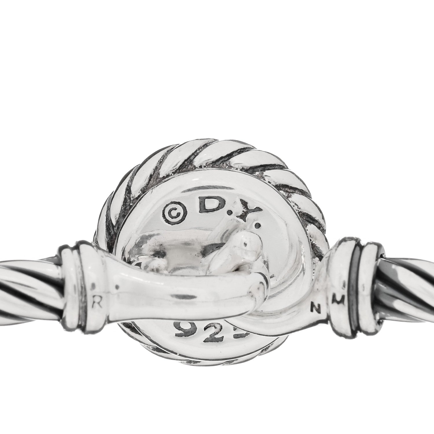 David Yurman Sterling Silver Pearl 3mm Chatelaine Bracelet 3 of 3