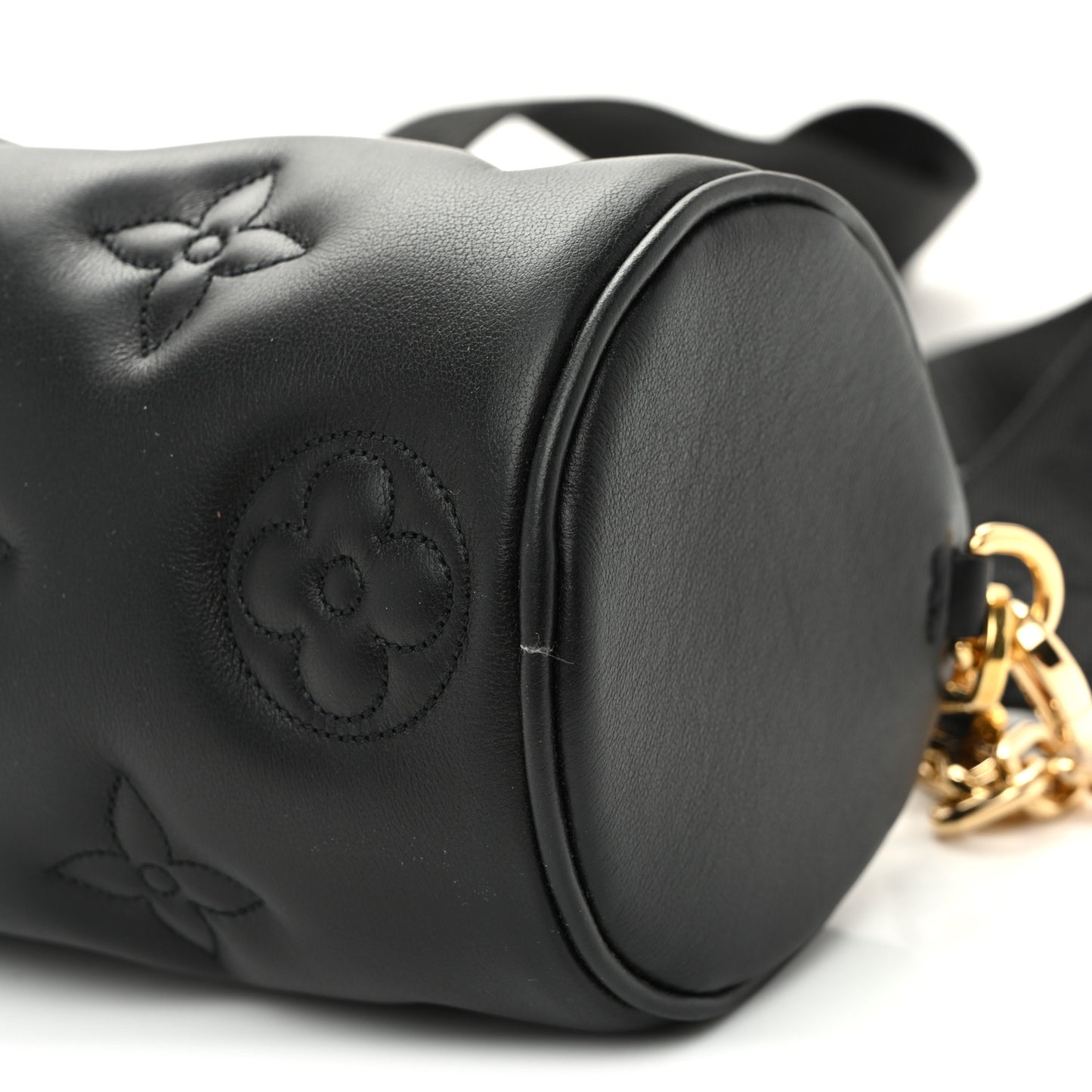 Calfskin Bubblegram Papillon BB Black