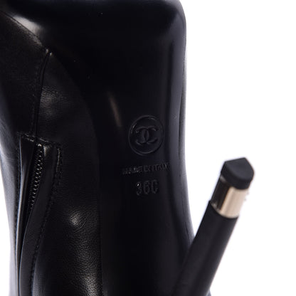 Chanel Lambskin Short Ankle Boots 36 Black 5 of 7