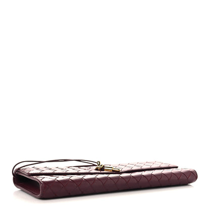 Bottega Veneta Nappa Intrecciato Long Andiamo Top Handle Clutch Barolo 4 of 11