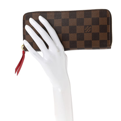 Louis Vuitton Damier Ebene Clemence Wallet Cherry 2 of 7