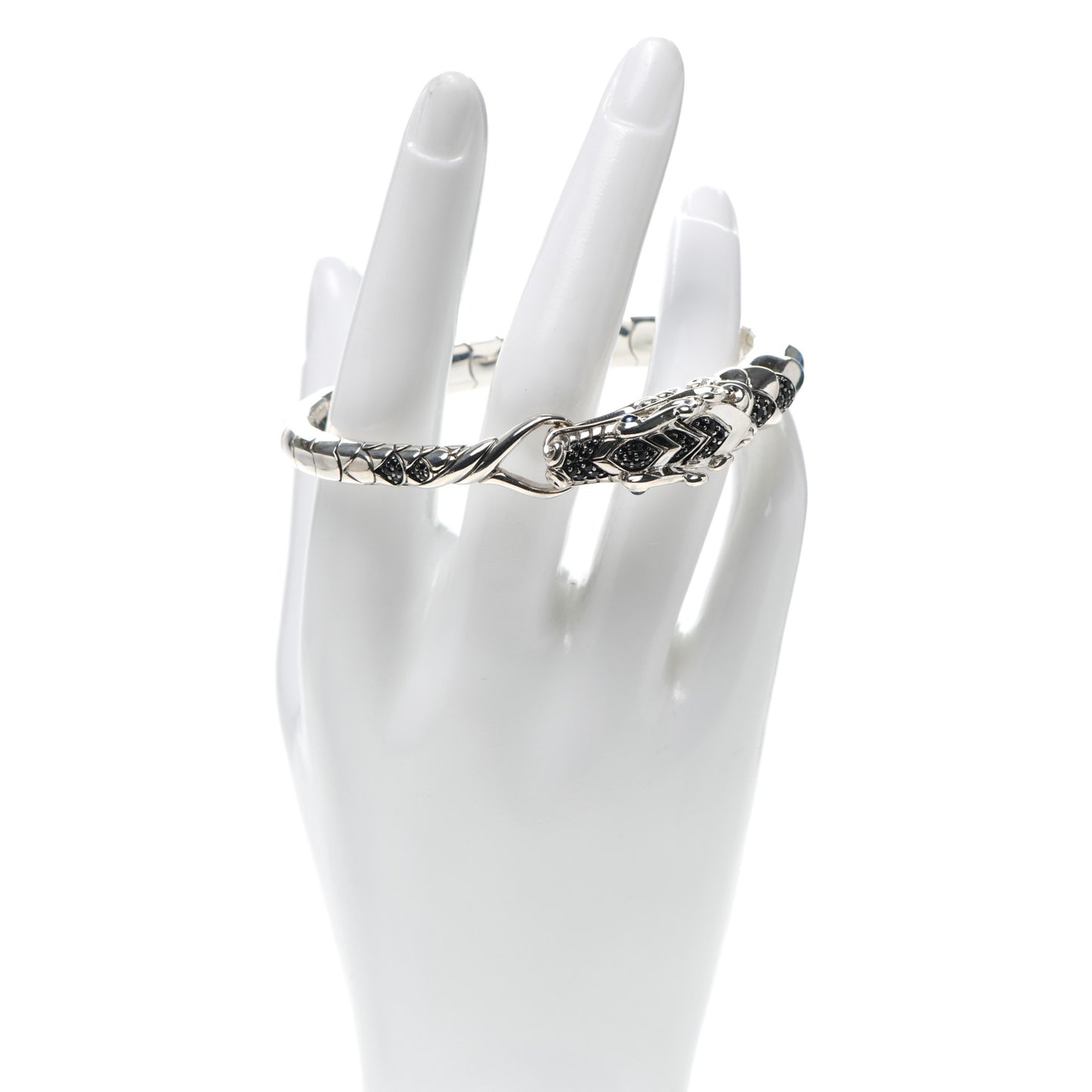 Sterling Silver Black Sapphire Naga Legends Bracelet