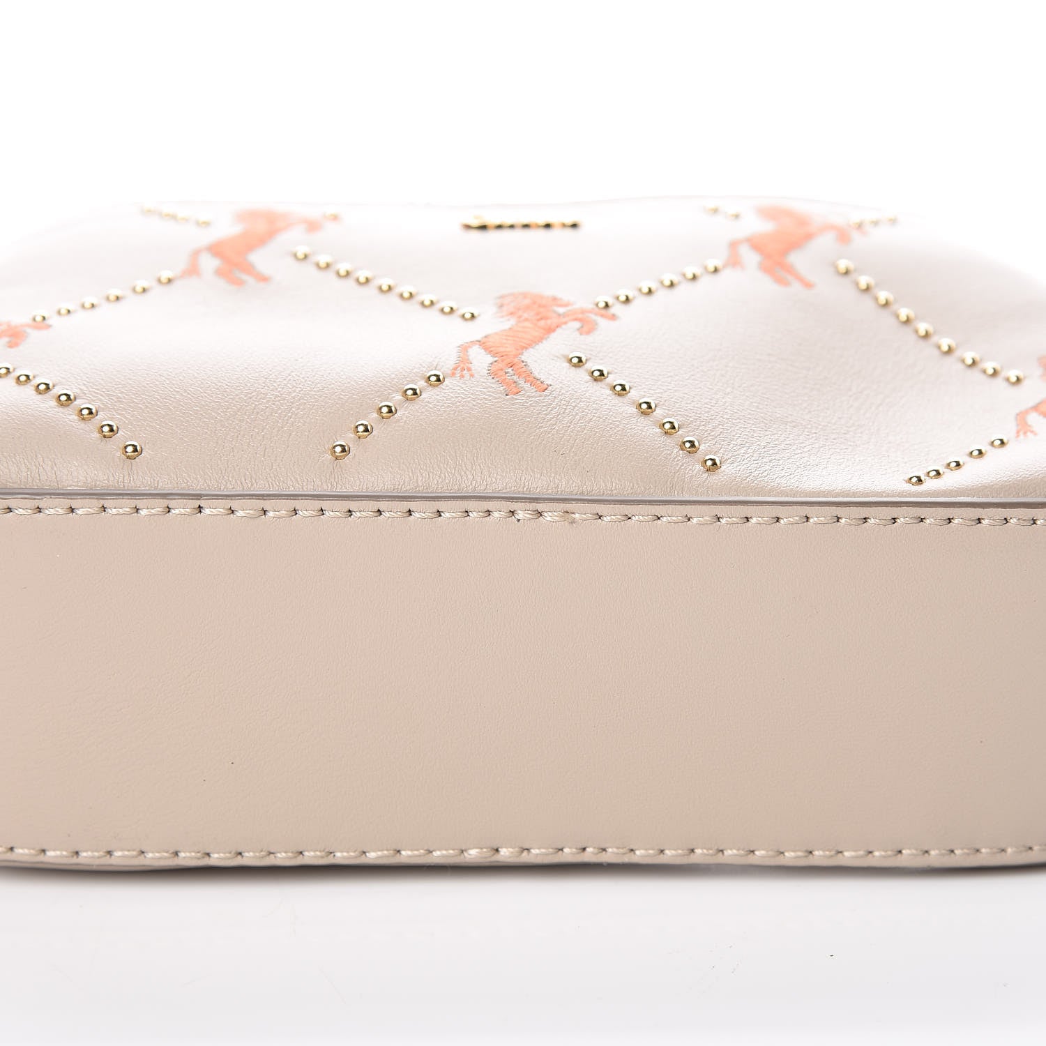 Chloe Smooth Calfskin Little Horses Embroidered Signature Belt Bag Pastel Grey 10 of 10