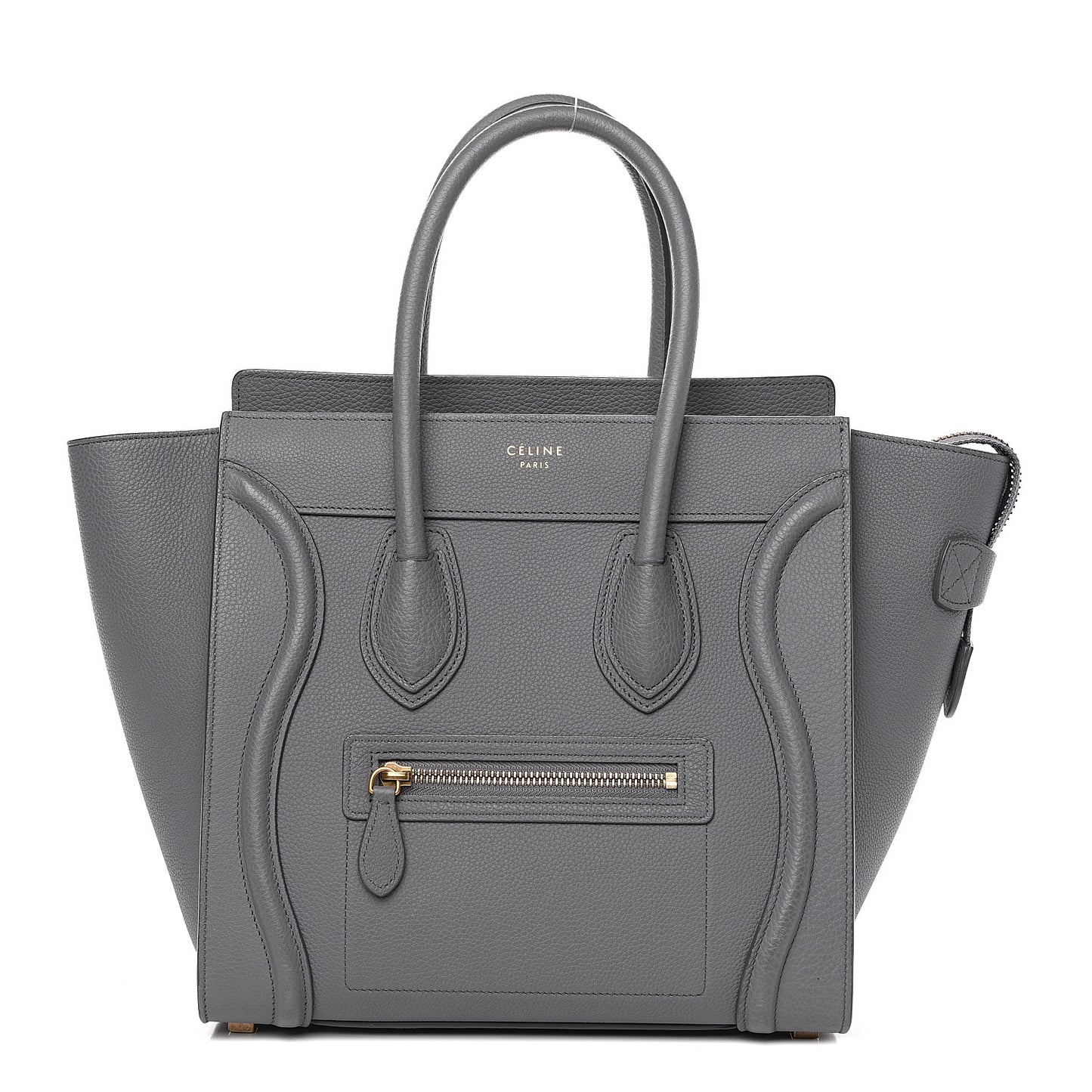 Baby Drummed Calfskin Micro Luggage Kohl