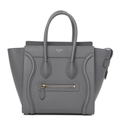 Celine Baby Drummed Calfskin Micro Luggage Kohl 1 of 8