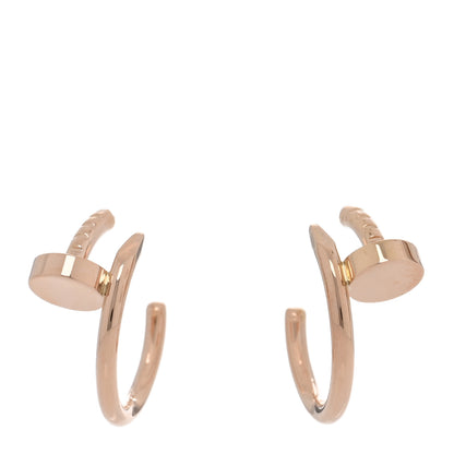 Cartier 18K Pink Gold Juste Un Clou Hoop Earrings 1 of 5