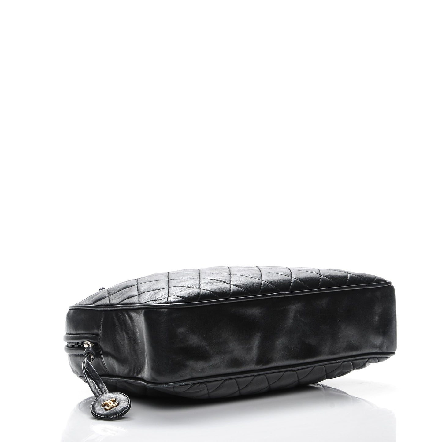 Lambskin Quilted Shoulder Bag Black