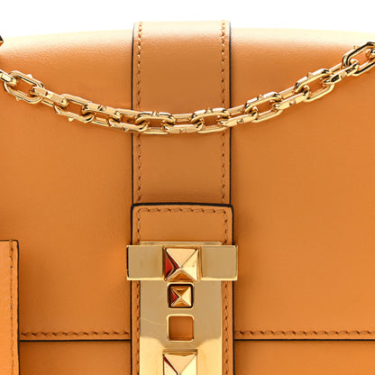Valentino Garavani Vitello B-Rockstud Flap Mandarin Sorbet 8 of 15