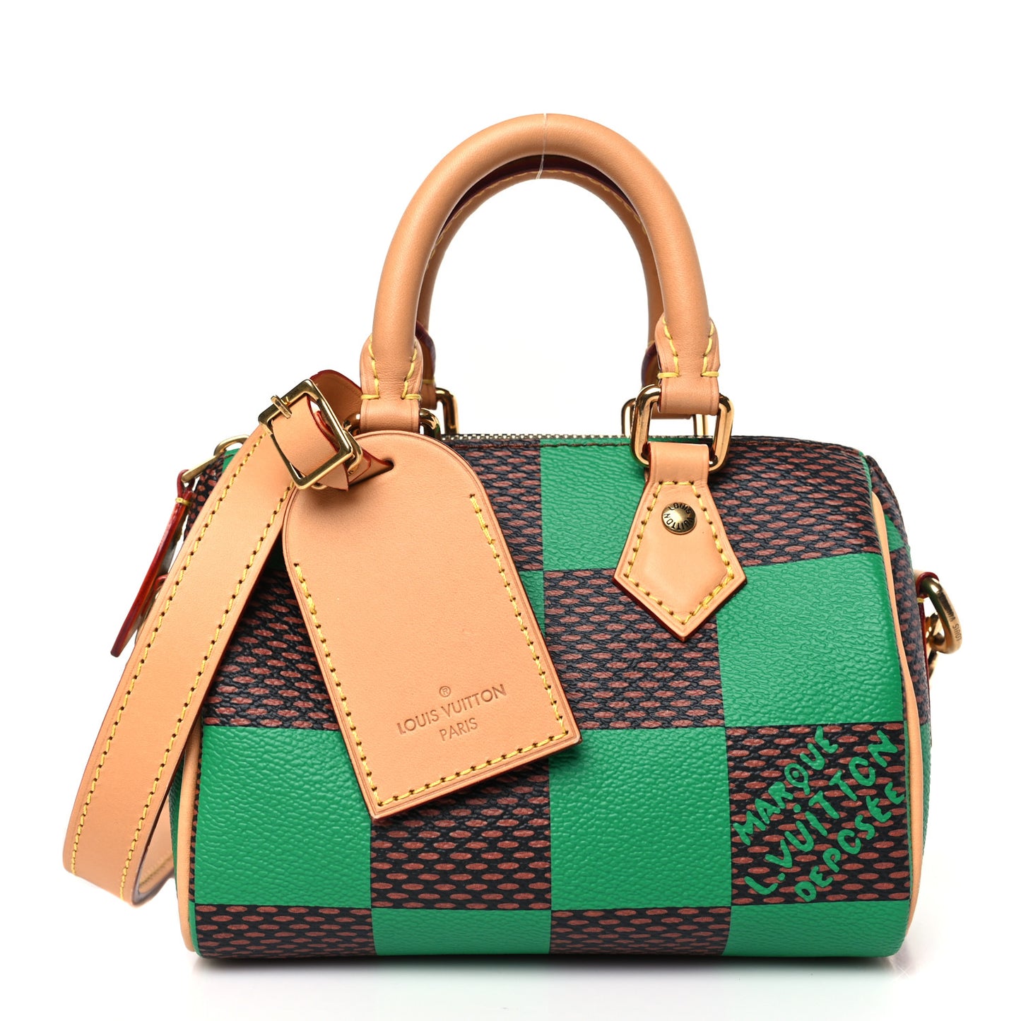 Damier Pop Speedy Bandouliere 18 Green