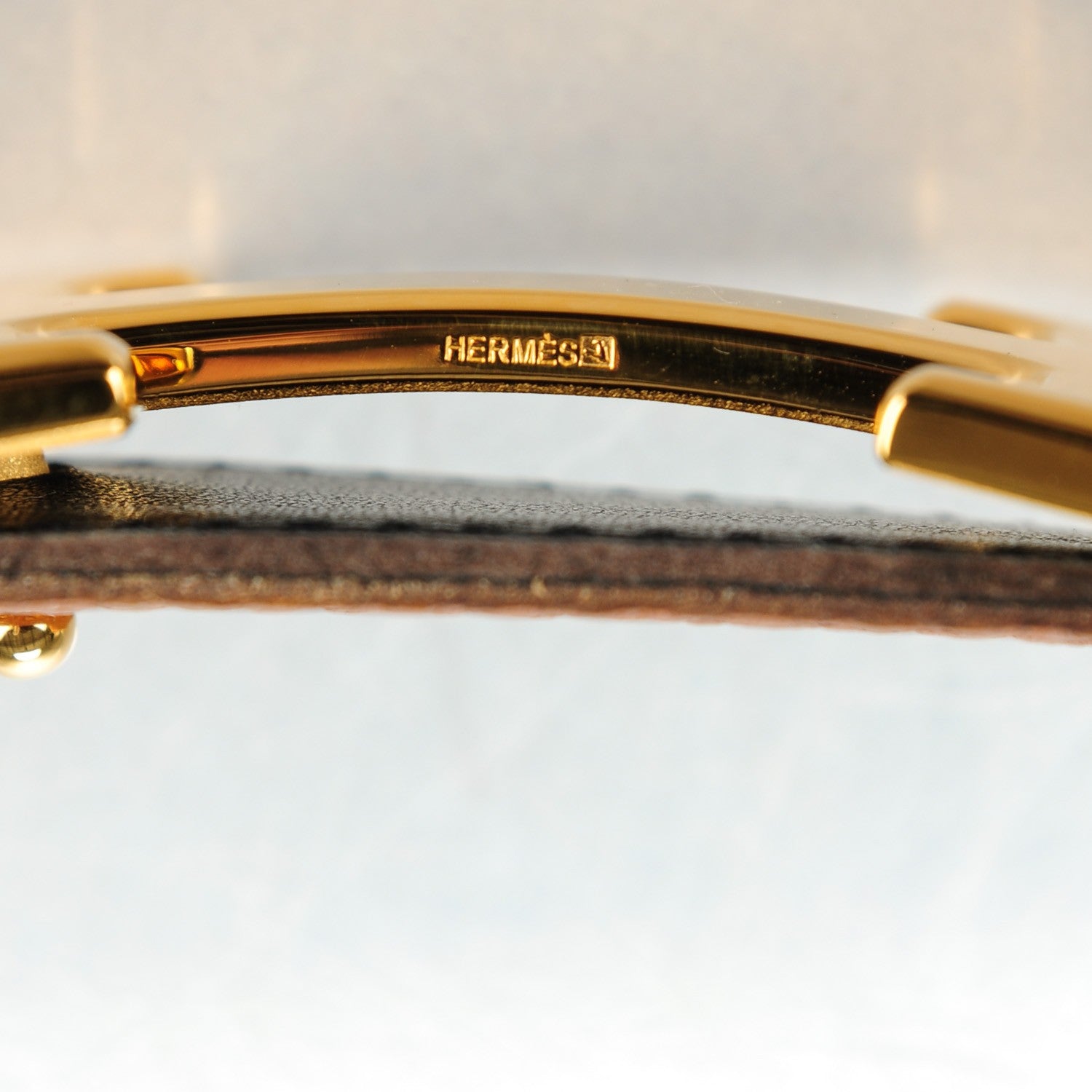 Hermes Box Togo 32mm H Belt 85 Black Gold 6 of 7