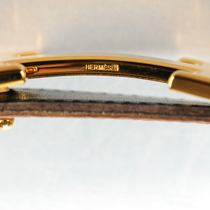 Hermes Box Togo 32mm H Belt 85 Black Gold 6 of 7