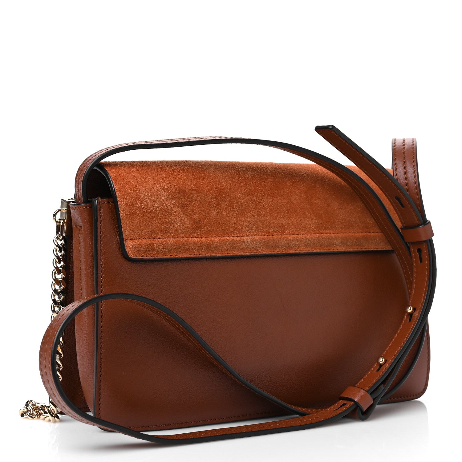 Chloe Suede Calfskin Small Faye Shoulder Bag Tobacco 2 of 12