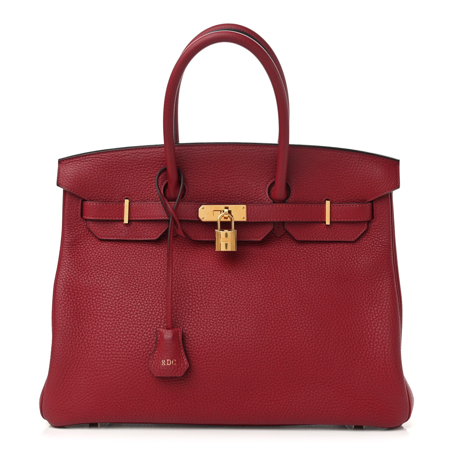 Hermes Taurillon Clemence Birkin 35 Rouge Grenat 1 of 15