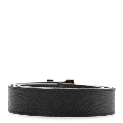 Louis Vuitton Calfskin Monogram 30mm LV Initiales Reversible Belt 90 36 Black 3 of 6