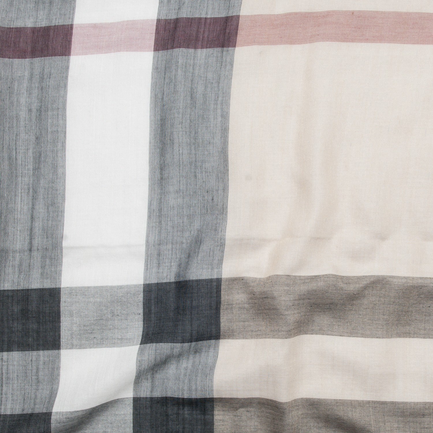 Burberry Cotton Silk Wool Half Mega Check Scarf Honey 7 of 8