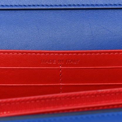 Christian Louboutin Calfskin Spikes Paloma Clutch Blue 14 of 17
