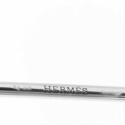 Hermes Sterling Silver TGM Loop Earrings 4 of 4