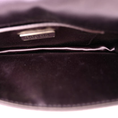 Prada Satin Raso Crystal Embellished Clutch Mirtillo 5 of 10