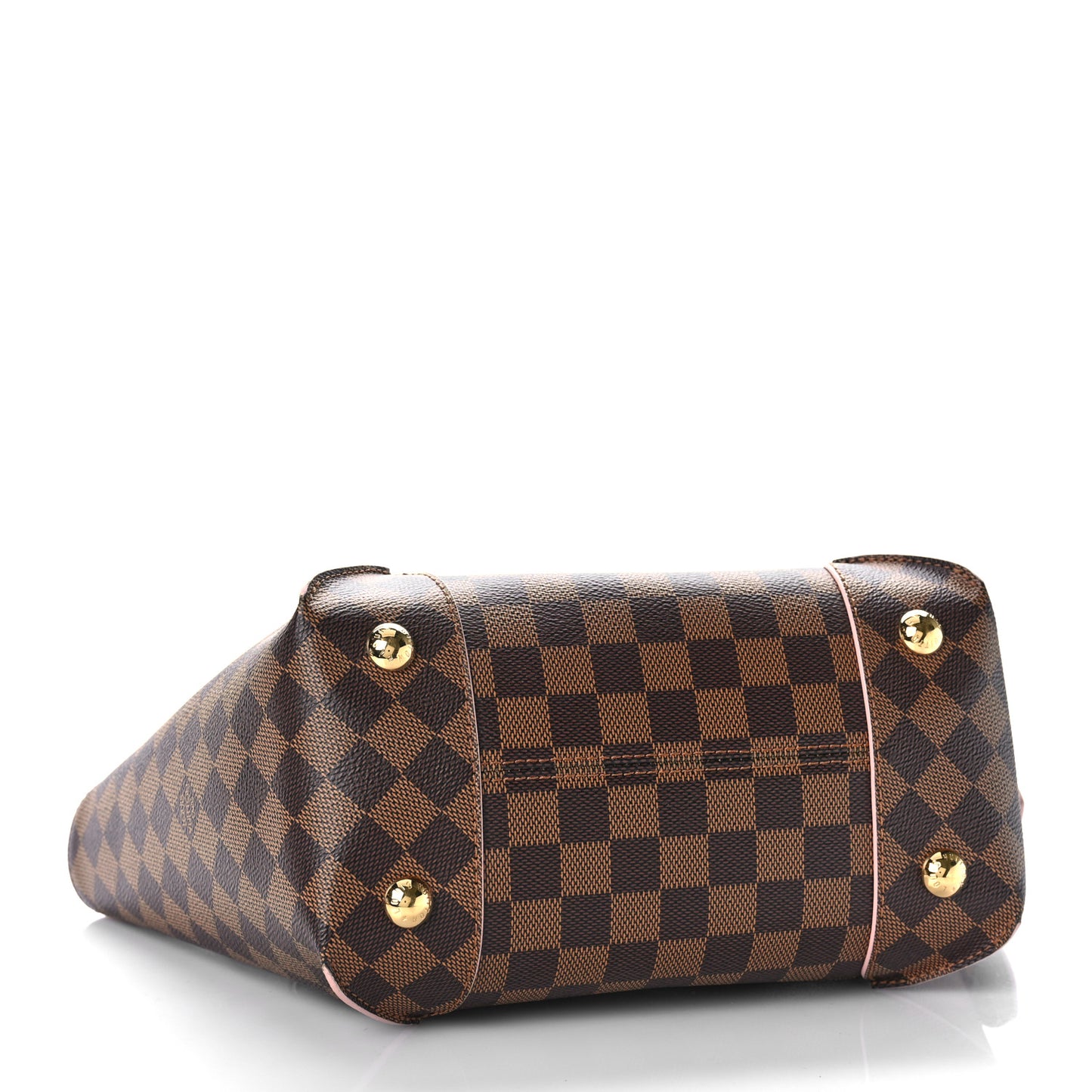 Damier Ebene Caissa Tote PM Rose Ballerine